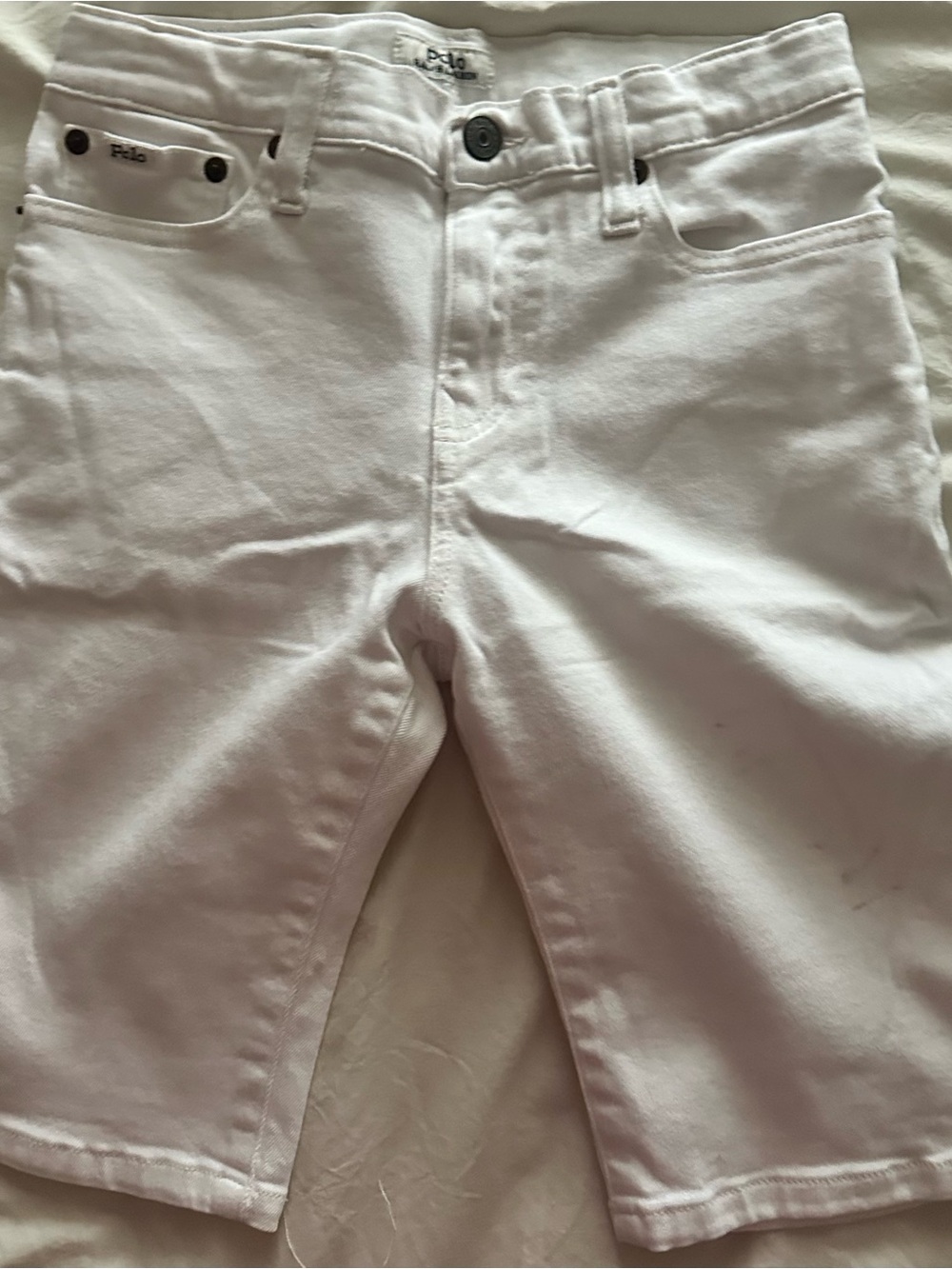 Polo by Ralph Lauren White Relaxed boys sz12 Denim Shorts